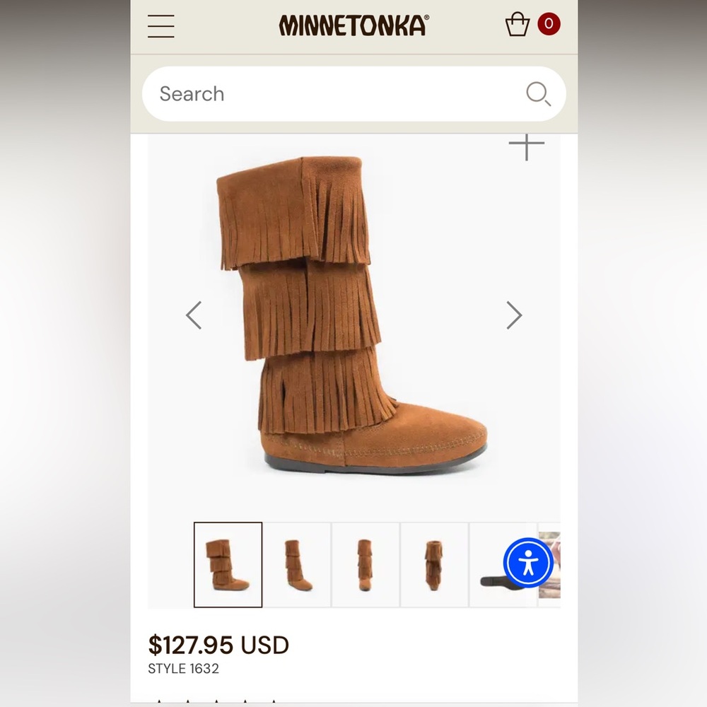 Minnetonka Suede fringe 👢 boot New